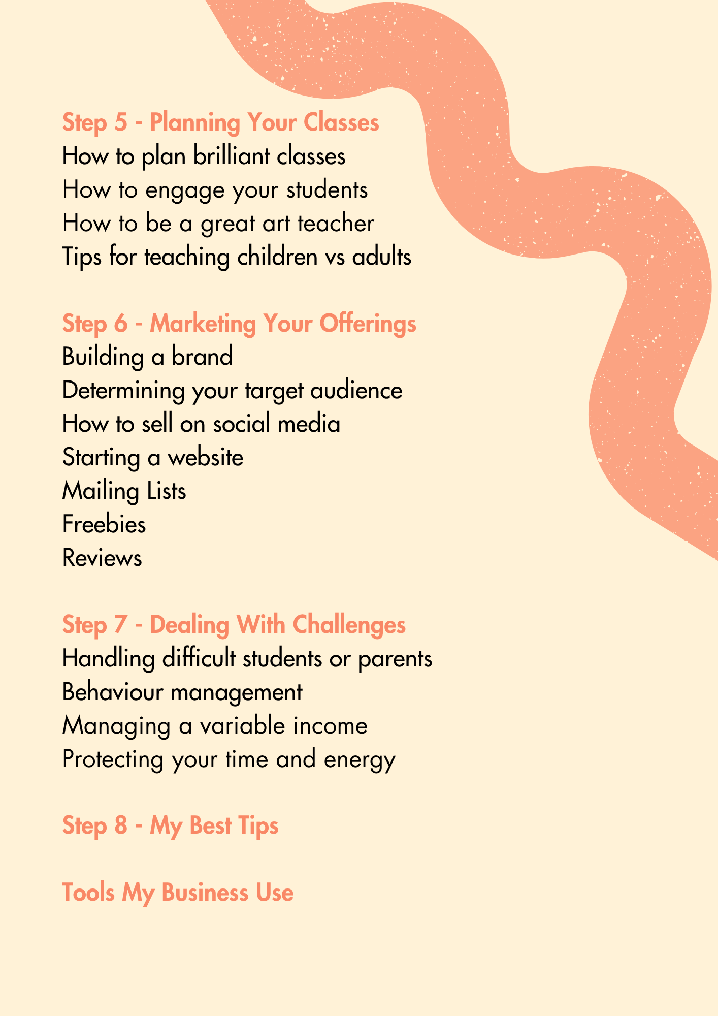 A Simple Guide to Becoming a Self Employed Art Teacher - Ebook