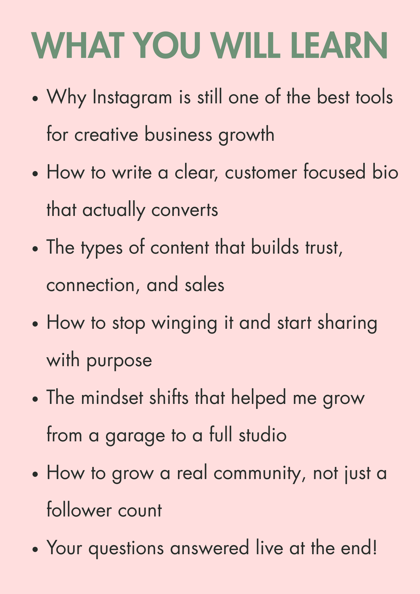 How To Grow Your Creative Business On Instagram Webinar - Tuesday 21st October - 5:30pm - 7pm